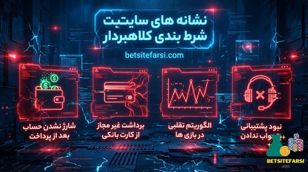 نشانه های سایت شرط بندی کلاهبردار
